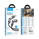 Kabel Hoco U151 4v1 240W 1,2 m černý | applegang.cz