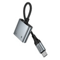 Adaptér Hoco UPA34A AUX USB-C na 2x USB-C 10W
