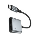 Adaptér Hoco UPA34A AUX USB-C na 2x USB-C 10W