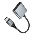 Adaptér Hoco UPA34A AUX USB-C na 2x USB-C 10W
