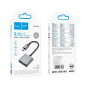 Adaptér Hoco UPA34A AUX USB-C na 2x USB-C 10W