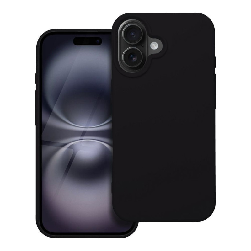 Kryt SILICONE pro iPhone 16 - černý