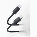 USAMS KY Series US-SJ691 60W USB-C / USB-C kabel 1m černý