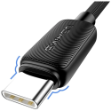 USAMS KY Series US-SJ691 60W USB-C / USB-C kabel 1m černý