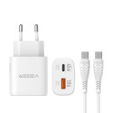 Nabíječka Veger TR101 PD 45W + kabel USB-C 100W bílá