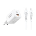 Nabíječka Veger TR150 PD 100W + kabel USB-C 240W – bílá