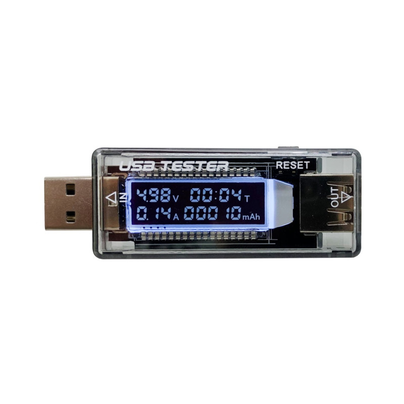 USB měřič napětí a proudu pro mobilní telefony, tablety (USB Voltmetr)