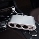 Nabíječka HOCO Z13 3v1 do auta, 2x USB 2,1A - stříbrná