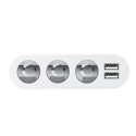 Nabíječka HOCO Z13 3v1 do auta, 2x USB 2,1A - stříbrná