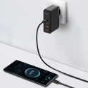 BASEUS CCGAN2P-L01 GaN Nabíječka 4v1 (2xUSB, 2x USB-C PD), výkon 100W, USB-C kabel, černá