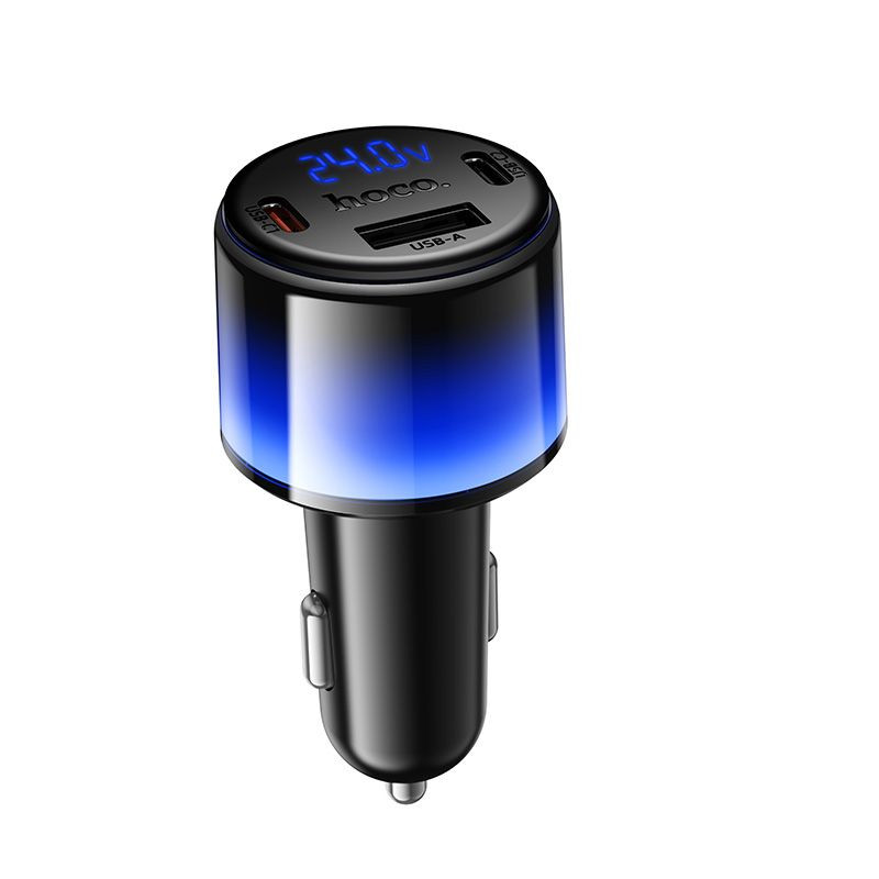Nabíječka Hoco Z69B 57W USB-A + 2x USB-C pro auto - černá