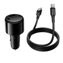 Nabíječka Hoco Z69B 57W do auta s kabelem USB-C – černá