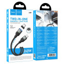 Kabel Hoco U159 magnetický USB-C 240W 1,2 m černý