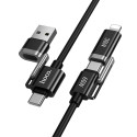 Kabel Hoco U155 4v1 USB-C/Lightning 60W 1,2 m černý