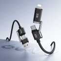 Kabel Hoco U155 4v1 USB-C/Lightning 60W 1,2 m černý