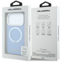 Kryt Karl Lagerfeld Saffiano iPhone 17 Pro Max MagSafe modrý