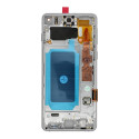 OLED displej FixCell pro Samsung Galaxy S10 (G973) s rámečkem – bílý – renovovaný