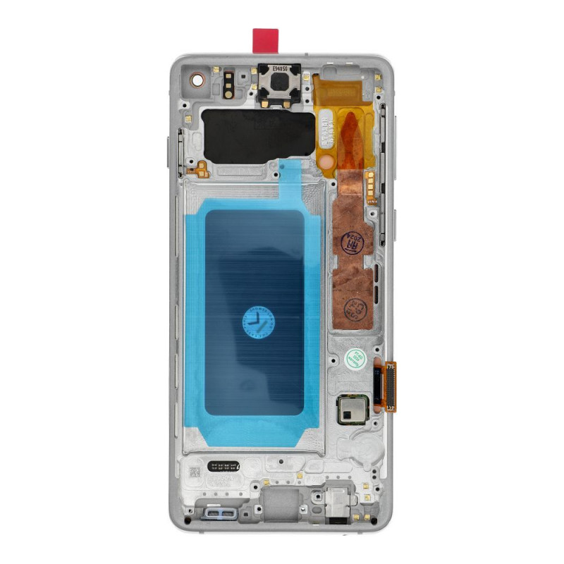 OLED displej FixCell pro Samsung Galaxy S10 (G973) s rámečkem – bílý – renovovaný