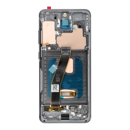 OLED displej (Soft OLED) pro Samsung Galaxy S20 4G s rámečkem – šedý