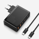BASEUS CCGAN2P-L01 GaN Nabíječka 4v1 (2xUSB, 2x USB-C PD), výkon 100W, USB-C kabel, černá