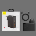 BASEUS CCGAN2P-L01 GaN Nabíječka 4v1 (2xUSB, 2x USB-C PD), výkon 100W, USB-C kabel, černá