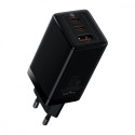 BASEUS CCGP050101 GaN3 Pro Tříportová nabíječka USB + 2x USB-C PD 65W a USB-C kabel, černá