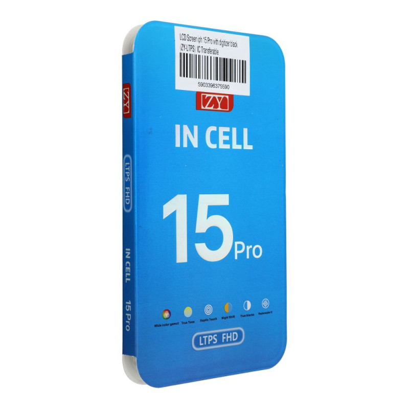 LCD displej (LTPS) ZY pro iPhone 15 Pro – černý