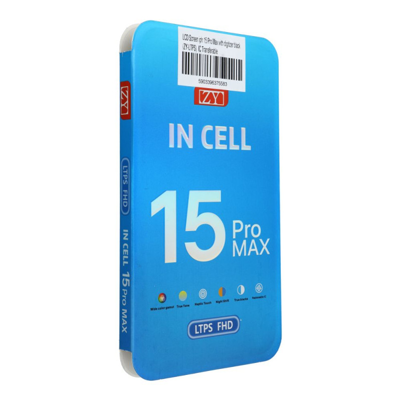 LCD displej (LTPS) ZY pro iPhone 15 Pro Max – černý