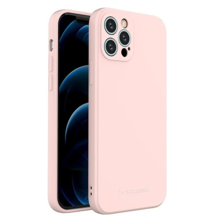 WOZINSKY Color Case Silikonový odolný a pružný kryt pro iPhone 13 Pro, růžový