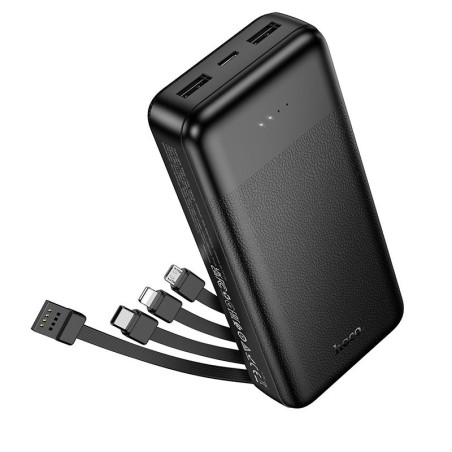 Powerbank Hoco J163A 20000mAh se čtyřmi kabely - černý