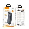 Powerbank Hoco J163A 20000mAh se čtyřmi kabely - černý