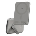 PanzerGlass emPower Qi2 MagSafe powerbanka 5000 mAh se stojánkem 360° pro iPhone – šedá