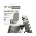 PanzerGlass emPower Qi2 MagSafe powerbanka 5000 mAh se stojánkem 360° pro iPhone – šedá