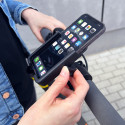 WOZINSKY WBHBK3 Plně kovový držák na kolo pro telefony 4,7-6,8", černý