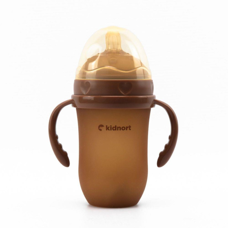 Kojenecká lahev Kidnort EPLE 250 ml 6m+ - hnědá