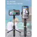 WOZINSKY WSSTK-01-BK Selfie teleskopická tyč 74cm se stativem (tripod) a Bluetooth, černá