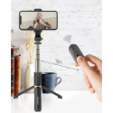 WOZINSKY WSSTK-01-BK Selfie teleskopická tyč 74cm se stativem (tripod) a Bluetooth, černá