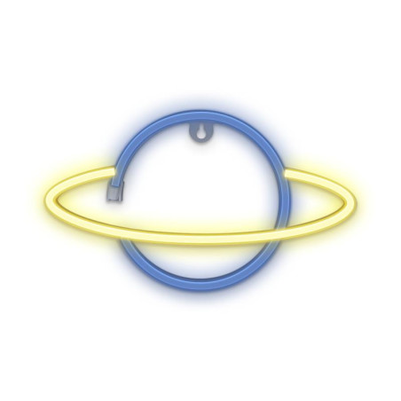 Dekorativní LED neon Forever SATURN - modro-žlutý