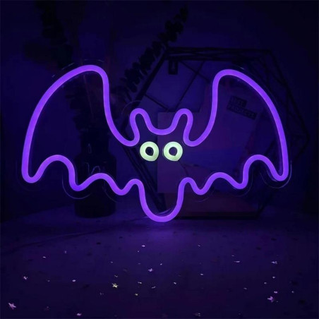 Dekorativní LED neon Forever Netopýr - fialový