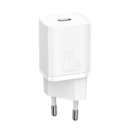 BASEUS CCSUP-B02 Super Si nabíječka USB-C PD výkonem 20W, bílá