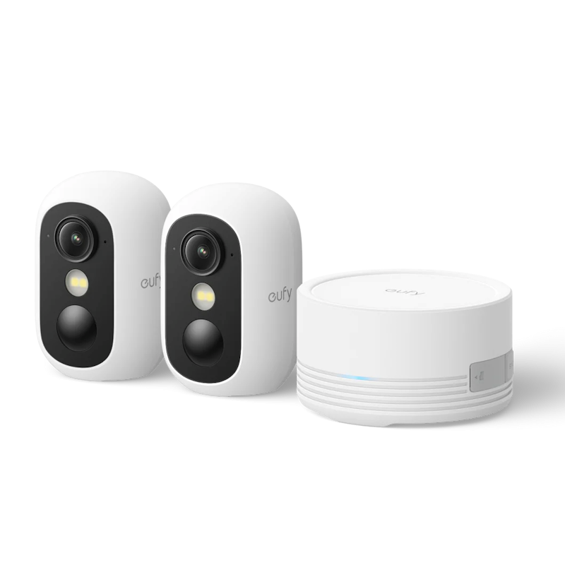 Venkovní kamera eufy C35 sada 2 ks + HomeBase Mini 1080p - bílá