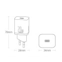 BASEUS CCSUP-B02 Super Si nabíječka USB-C PD výkonem 20W, bílá