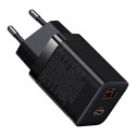 BASEUS CCSUPP-E01 Super Si nabíječka USB-C PD a USB s výkonem 30W, černá
