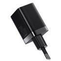 BASEUS CCSUPP-E01 Super Si nabíječka USB-C PD a USB s výkonem 30W, černá