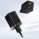 BASEUS CCSUPP-E01 Super Si nabíječka USB-C PD a USB s výkonem 30W, černá