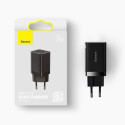 BASEUS CCSUPP-E01 Super Si nabíječka USB-C PD a USB s výkonem 30W, černá