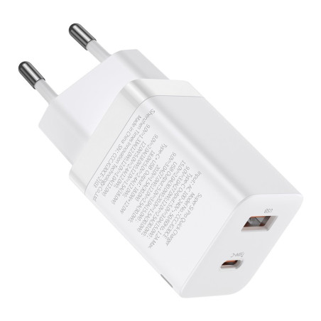 BASEUS CCSUPP-E02 Super Si nabíječka USB-C PD a USB s výkonem 30W, bílá