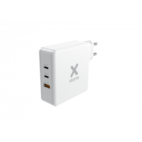 XTORM XAT140 Volt II GaN Nabíječka 3v1 (USB, 2x USB-C PD), s výkonem 140W, bílá
