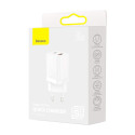 BASEUS CCSUPP-E02 Super Si nabíječka USB-C PD a USB s výkonem 30W, bílá