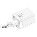 BASEUS CCSUPP-E02 Super Si nabíječka USB-C PD a USB s výkonem 30W, bílá